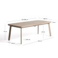 Розсувний вуличний стіл Izola Taupe 220 (280) x 100 см2